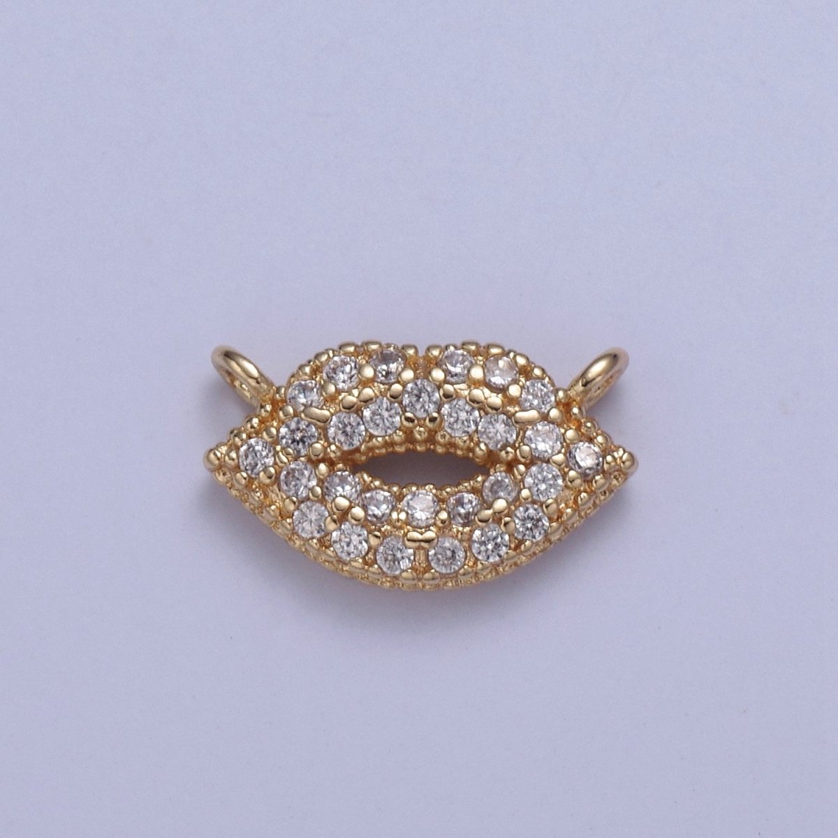 Mini Gold Filled Cubic Lips Charm Connector for Bracelet Neklace Link Connector Supply N-114 - DLUXCA
