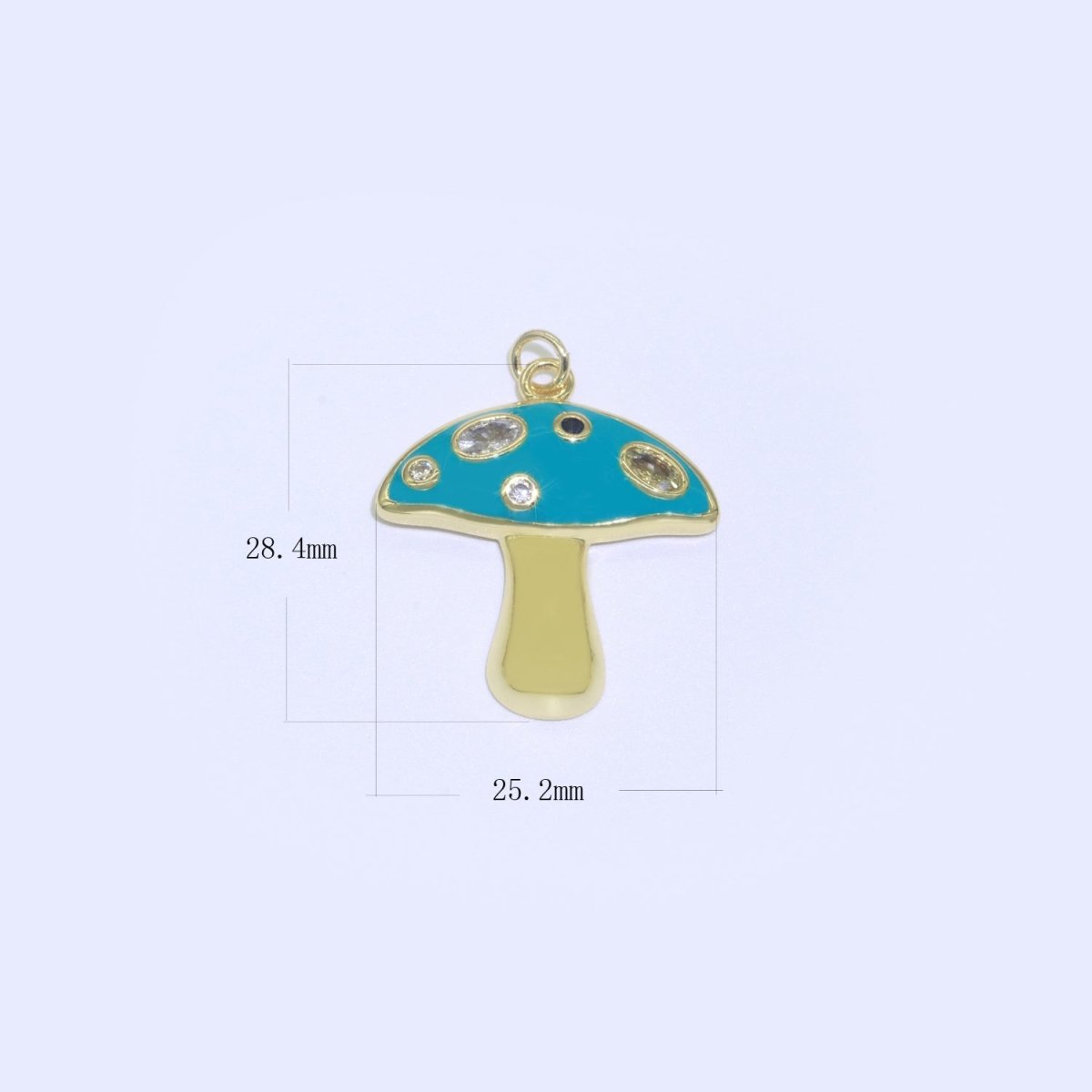 Mini Gold Filled Mushroom Charms, Enamel Magic Mushroom Pendant for Necklace Fantasy Celestial Jewelry for Statement Necklace M-410 - M-417