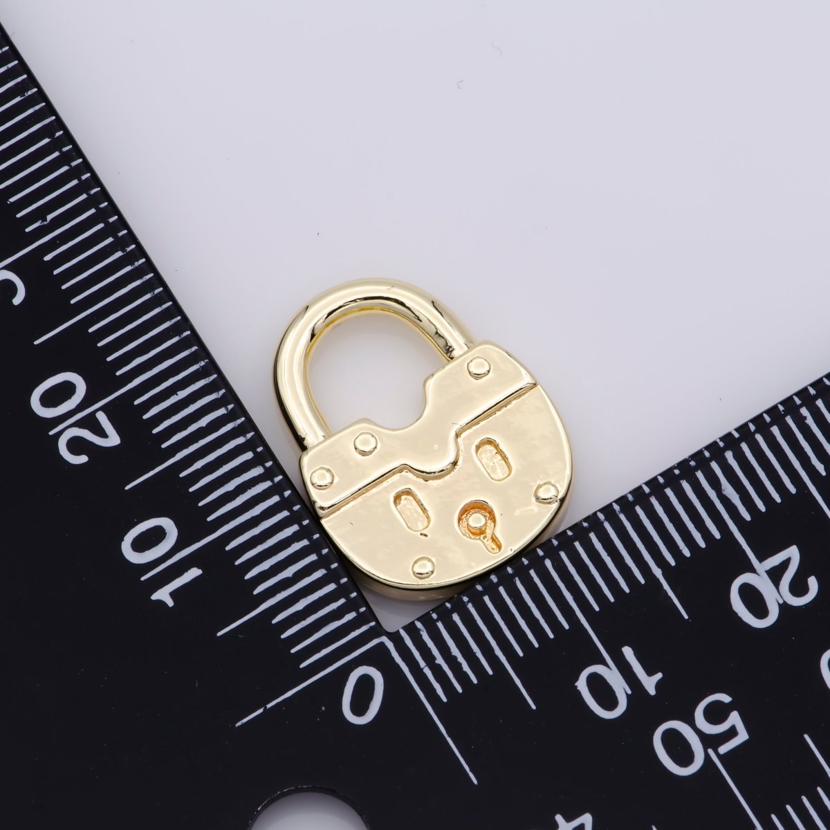 Mini Gold Filled Padlock Charm M-539 - DLUXCA