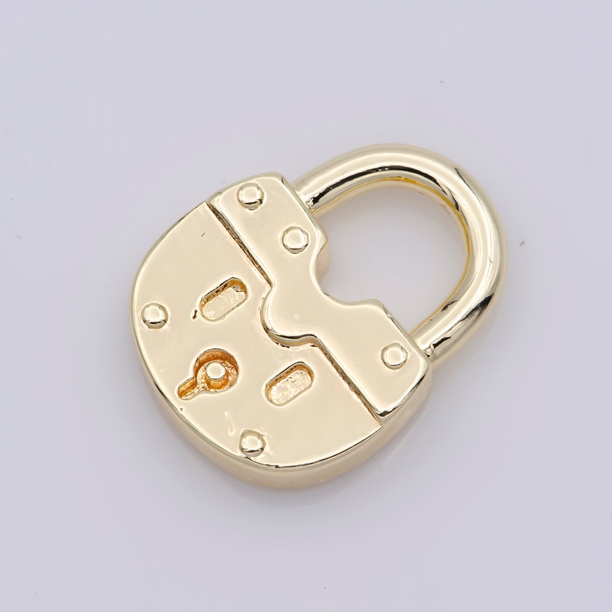 Mini Gold Filled Padlock Charm M-539 - DLUXCA