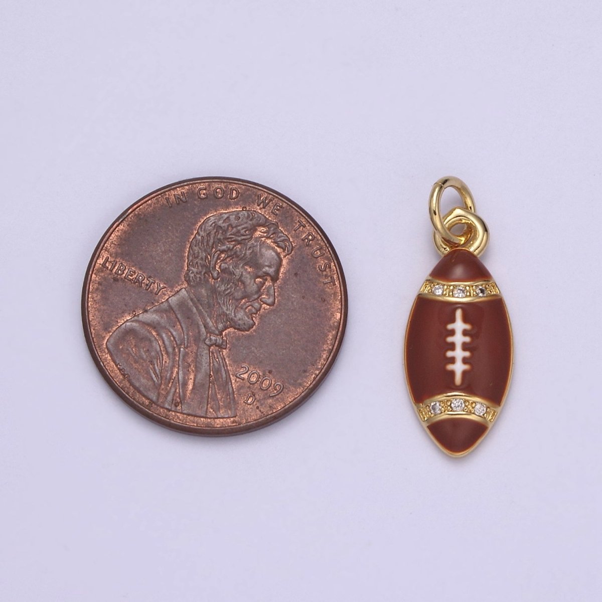 Mini Gold Football Charm Sports Ball Super Ball Party Jewelry Necklace Earring Bracelet Making N-925 - N-928