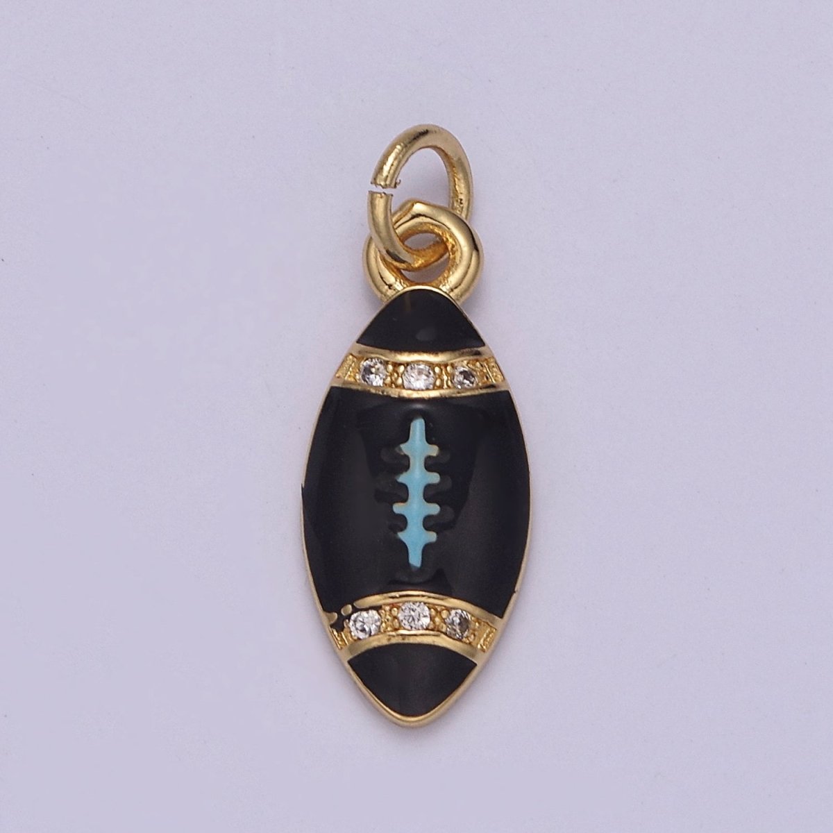 Mini Gold Football Charm Sports Ball Super Ball Party Jewelry Necklace Earring Bracelet Making N-925 - N-928