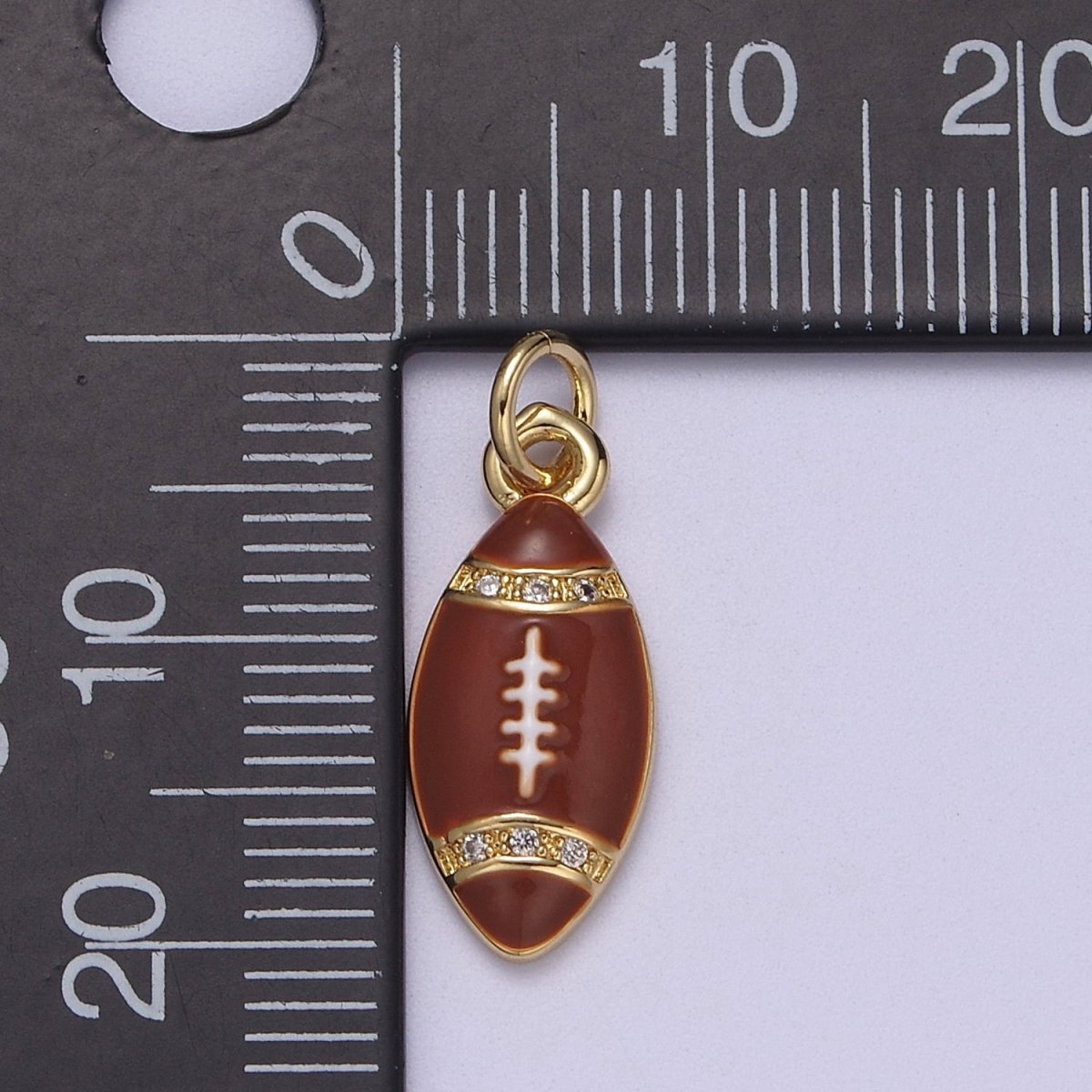 Mini Gold Football Charm Sports Ball Super Ball Party Jewelry Necklace Earring Bracelet Making N-925 - N-928