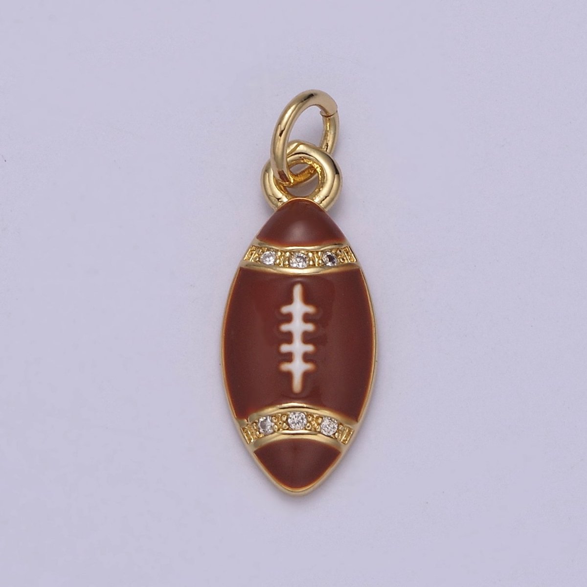 Mini Gold Football Charm Sports Ball Super Ball Party Jewelry Necklace Earring Bracelet Making N-925 - N-928