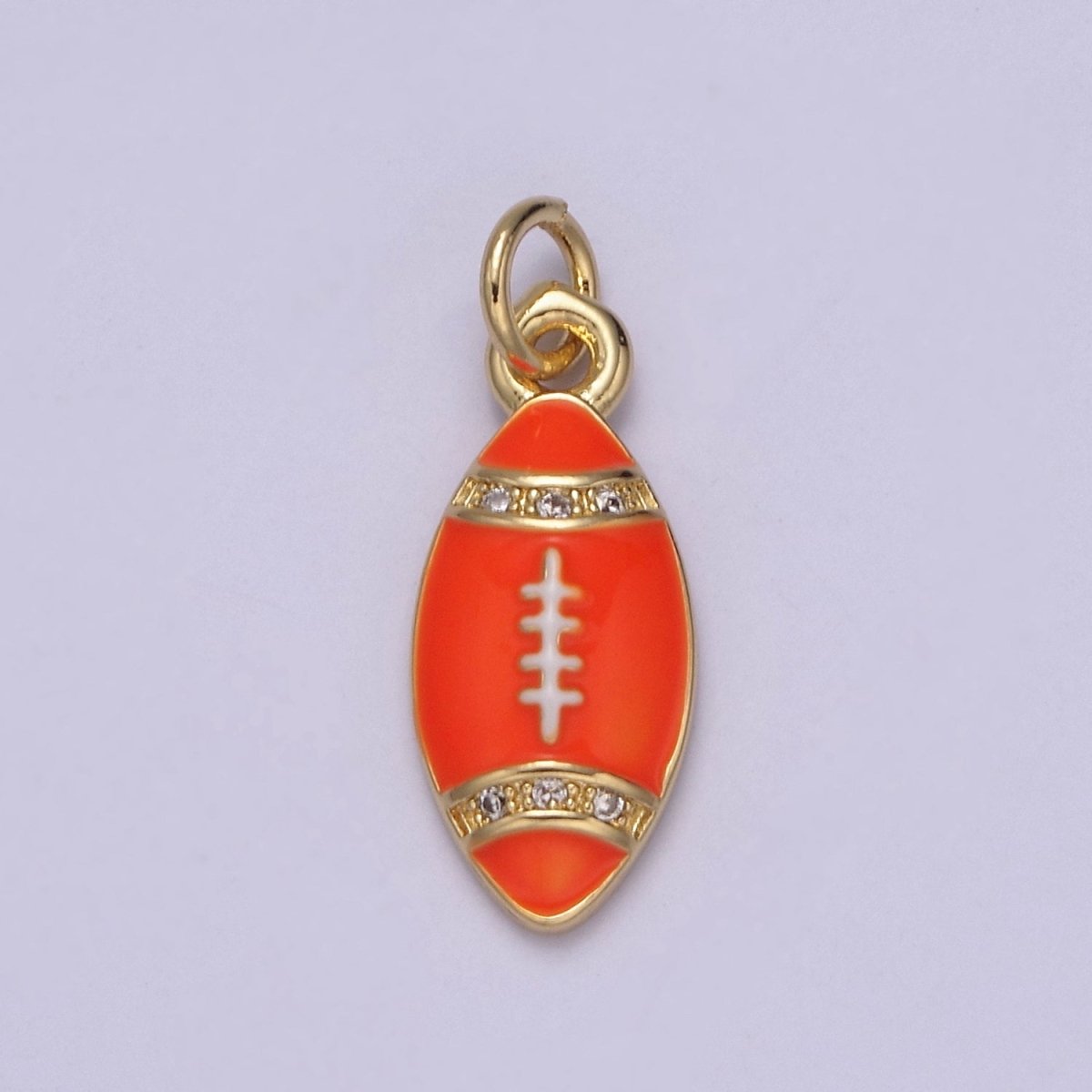 Mini Gold Football Charm Sports Ball Super Ball Party Jewelry Necklace Earring Bracelet Making N-925 - N-928
