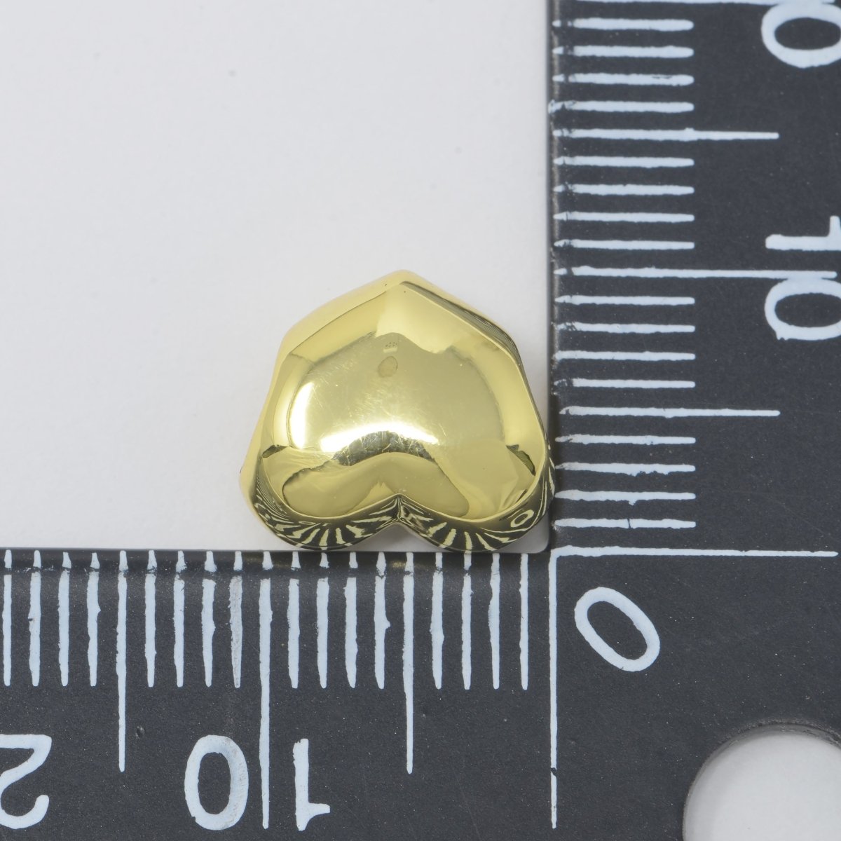 Mini Gold Heart Beads, Plain Gold Filled Love Valentine Couple Heart Accessories Making Beads B-573 - DLUXCA