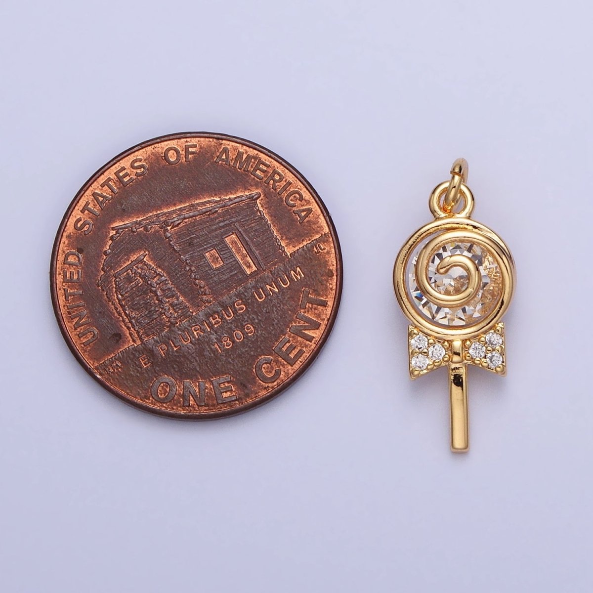 Mini Gold Lollipop Charm Silver Candy Charm Bracelet Charm, Earring Charm, Necklace Charm, Sweety Charm, Lollipop Candy Charm