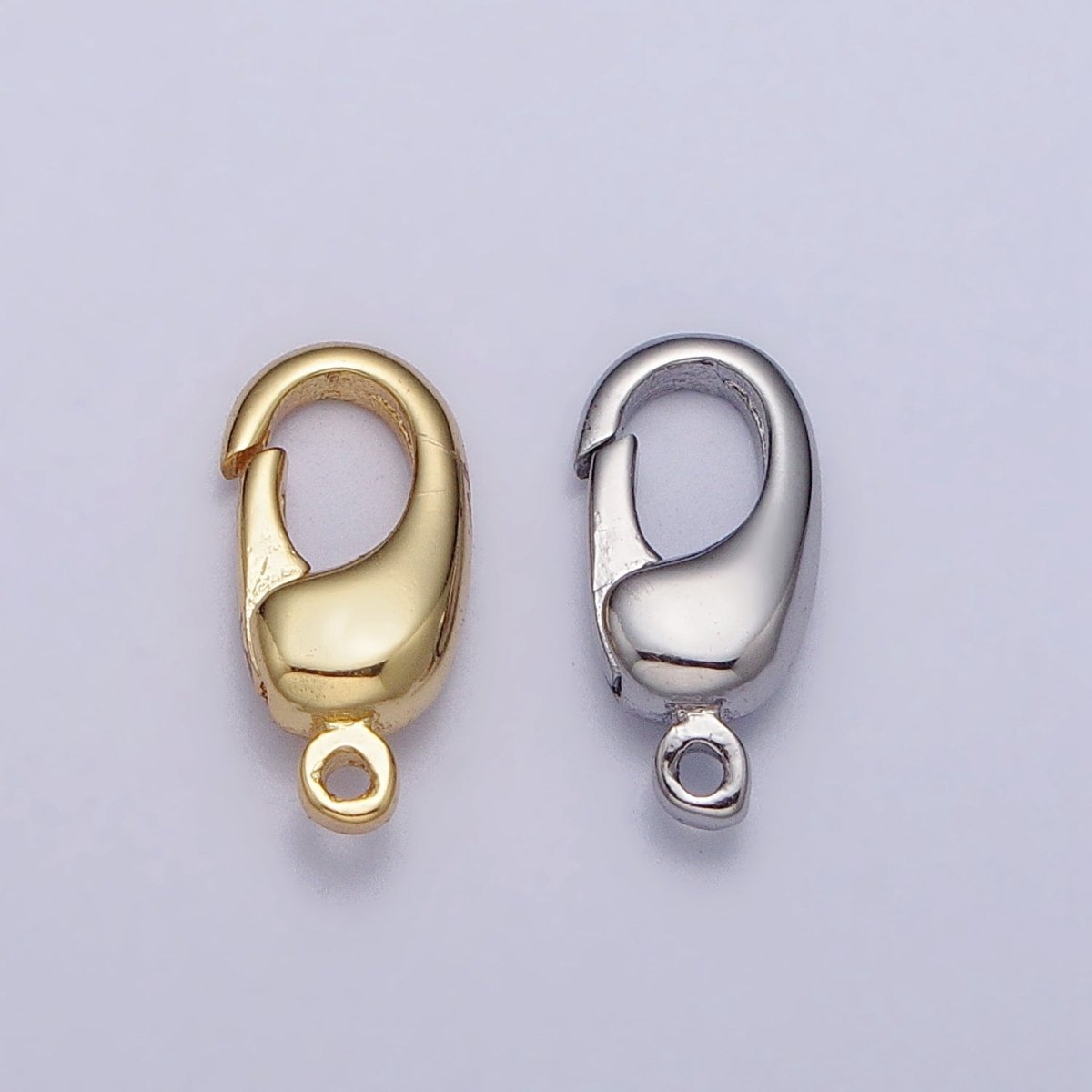 Mini Gold Push Clasp Wholesale Lobster Clasp Silver Lobster Claw for Jewelry Necklace Bracelet Anklet Making, Size 10.5 x 4.9mm Z-151 Z-152