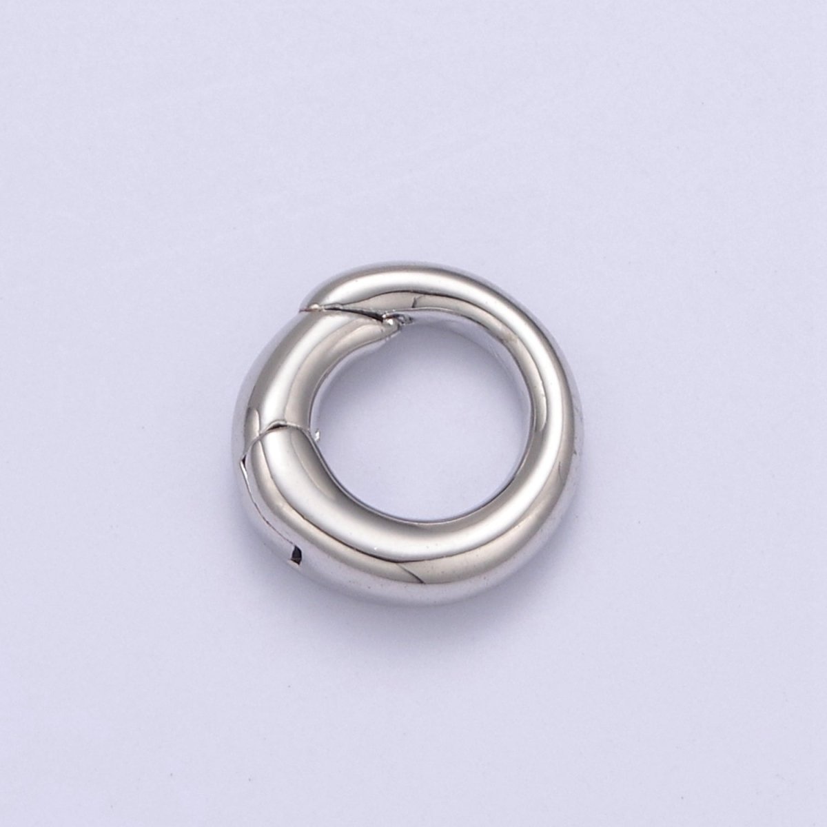 Mini Gold Silver Spring Gate Ring 10mm Round Circle Ring, Round Clasp, Push Clip Clasp, Spring Gate for Jewelry Making L-656 L-657