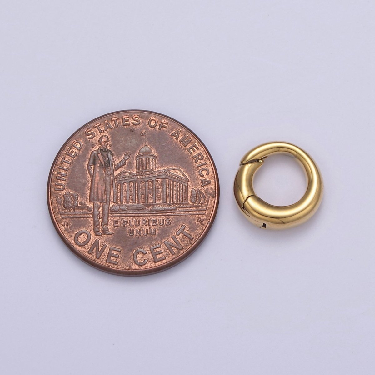 Mini Gold Silver Spring Gate Ring 10mm Round Circle Ring, Round Clasp, Push Clip Clasp, Spring Gate for Jewelry Making L-656 L-657