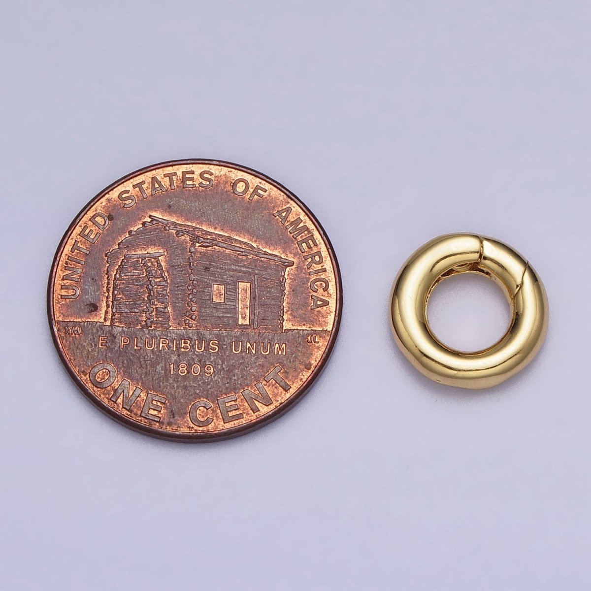 Mini Gold Silver Spring Gate Ring 10mm Round Circle Ring, Round Clasp, Push Clip Clasp, Spring Gate for Jewelry Making Z-303 Z-304