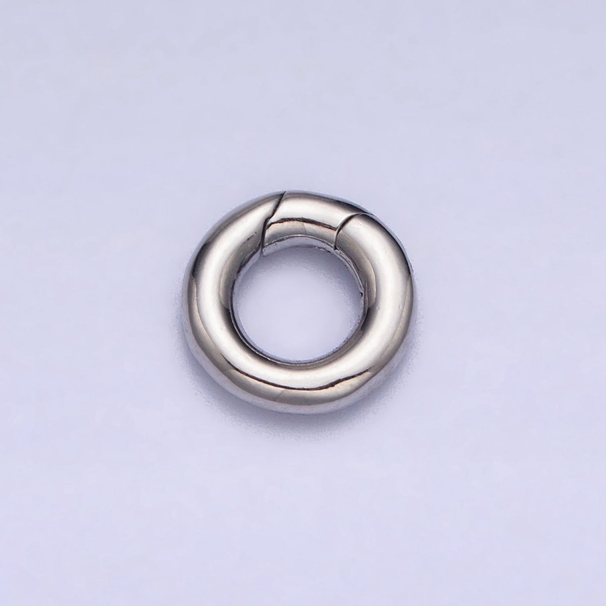 Mini Gold Silver Spring Gate Ring 10mm Round Circle Ring, Round Clasp, Push Clip Clasp, Spring Gate for Jewelry Making Z-303 Z-304