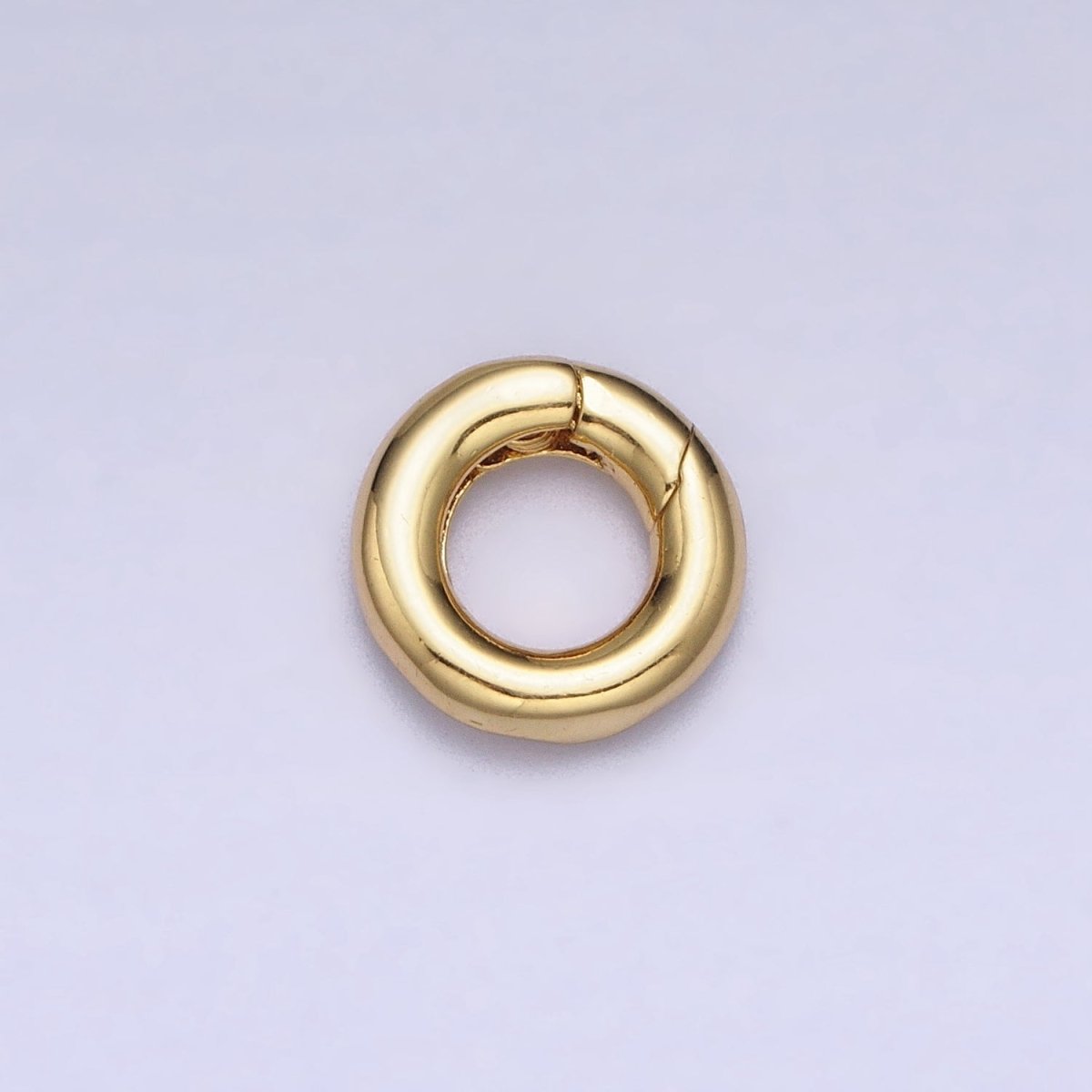 Mini Gold Silver Spring Gate Ring 10mm Round Circle Ring, Round Clasp, Push Clip Clasp, Spring Gate for Jewelry Making Z-303 Z-304