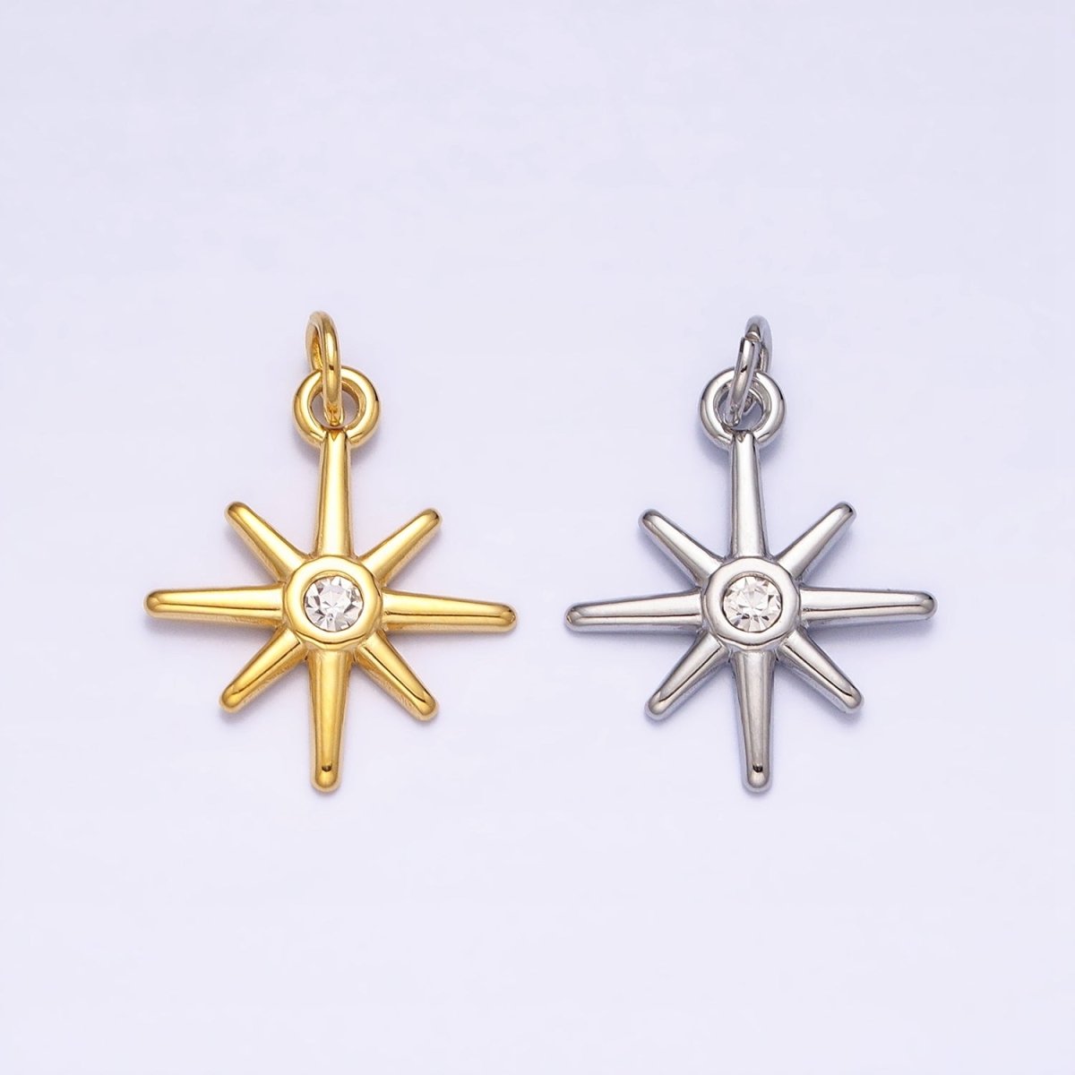 Mini Gold Star Charm North Star Pendant Celestial Jewelry AC-444 AC-445