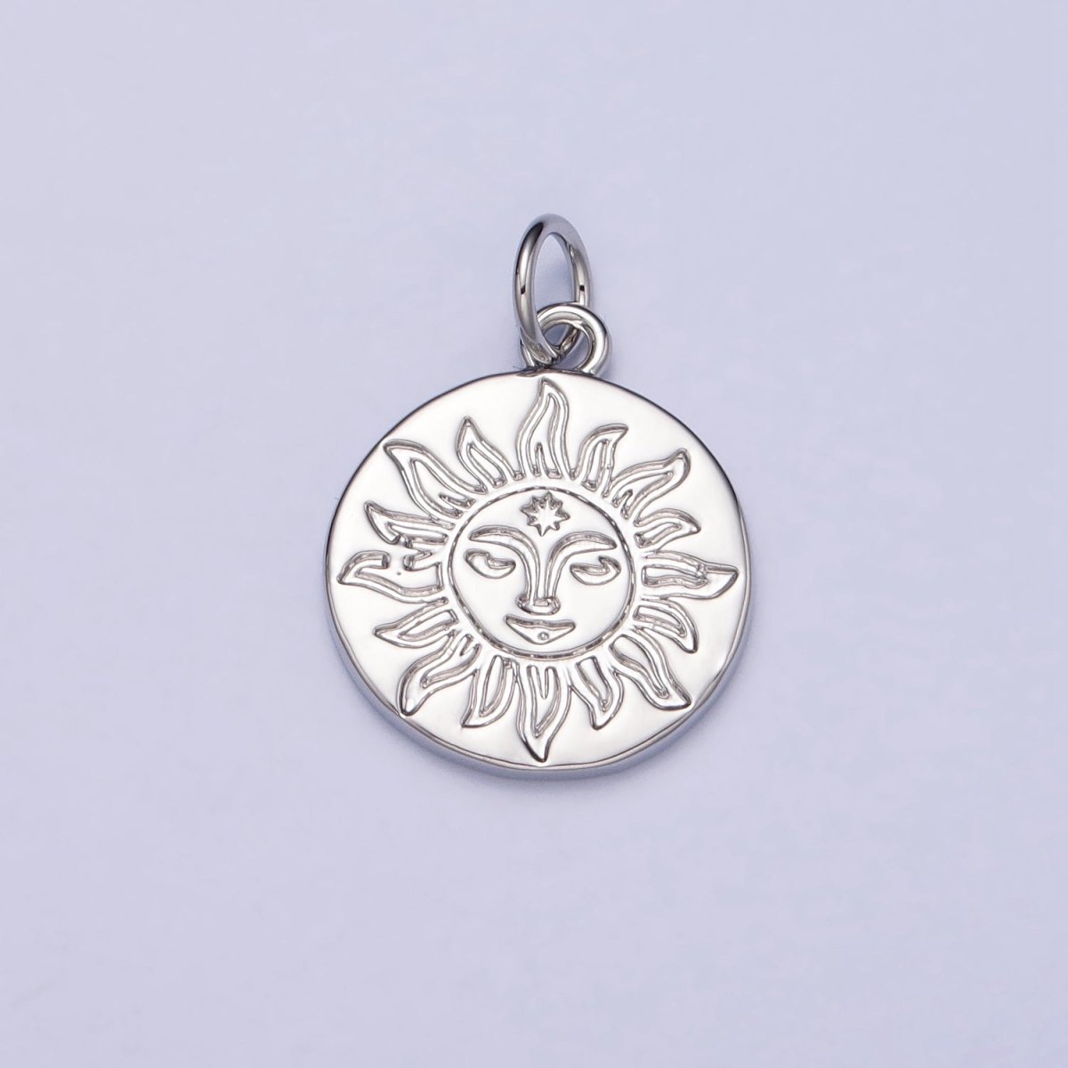 Mini Gold Sun Charm Boho Bohemian Inspired Silver Coin Celestial Jewelry AC-658 AC-659