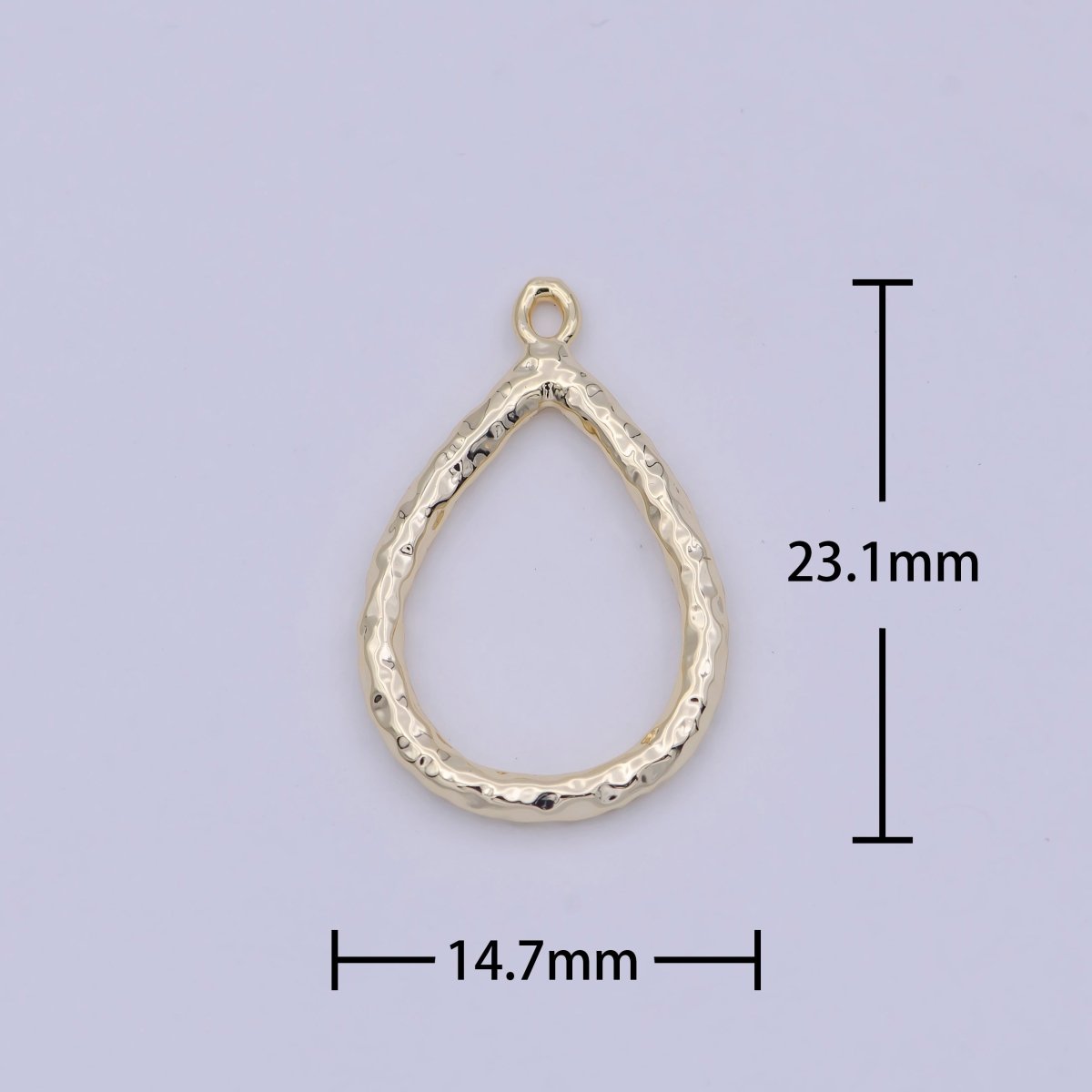 Mini Gold Tear Drop Charm For Necklace Earring Bracelet Component N-923 - DLUXCA