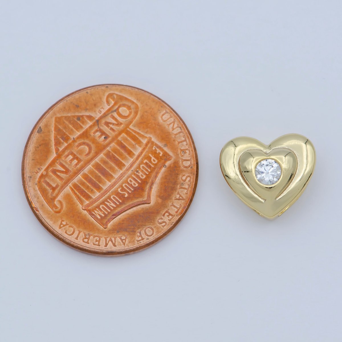 Mini Heart Beads - 10mm Puffy Heart Beautiful 3D Love Jewelry Gold Filled Bead spacer for Bracelet Necklace Supply | B-545 - DLUXCA