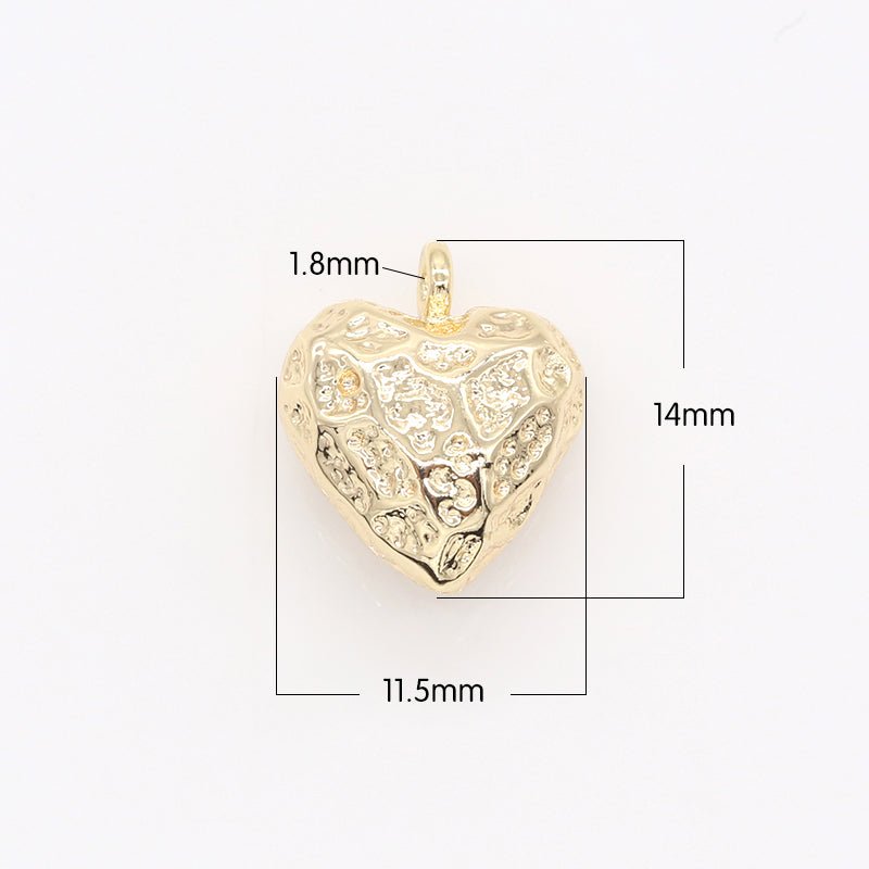 Mini Heart Pendant , Rustic Gold heart Charm add on charm mix charm for bracelet necklace earring Supply GP-162