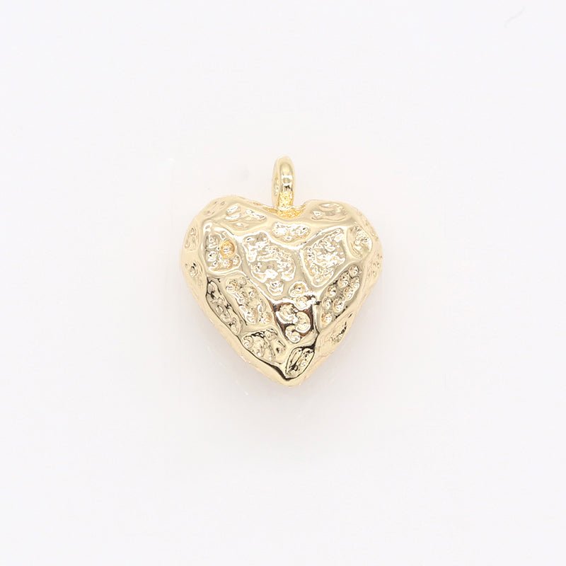 Mini Heart Pendant , Rustic Gold heart Charm add on charm mix charm for bracelet necklace earring Supply GP-162