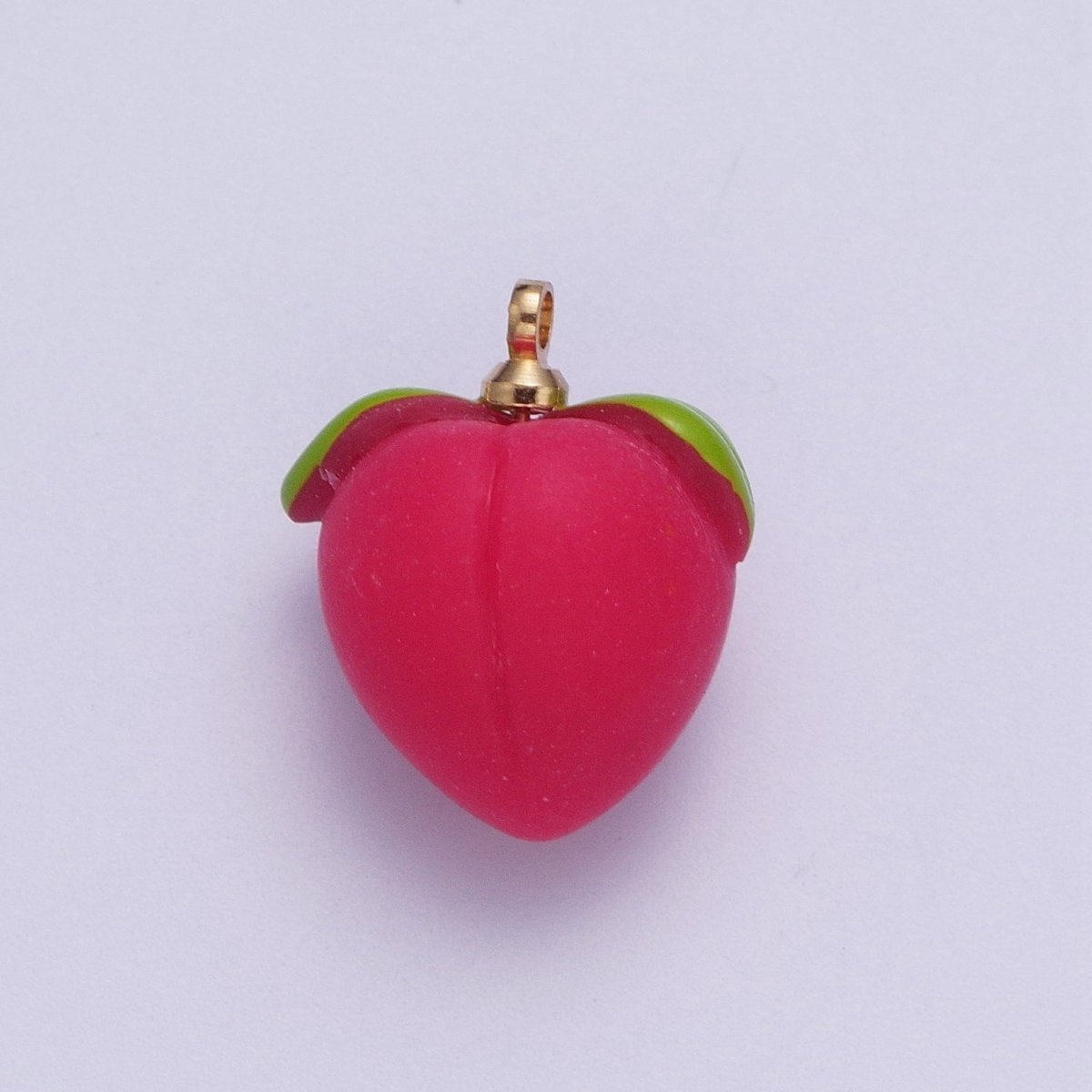 Mini Hot Pink Red Peach Charm For DIY Summer Fruits Jewelry Making | X-750 - DLUXCA
