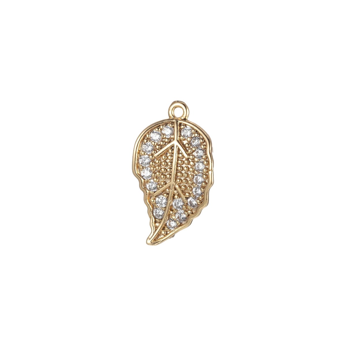 Mini Leaf Charms For Jewelry Making Micro Pave Leaves Shape Gold Tiny Pendants DIY Necklace Earrings Jewelry Accessory, E862