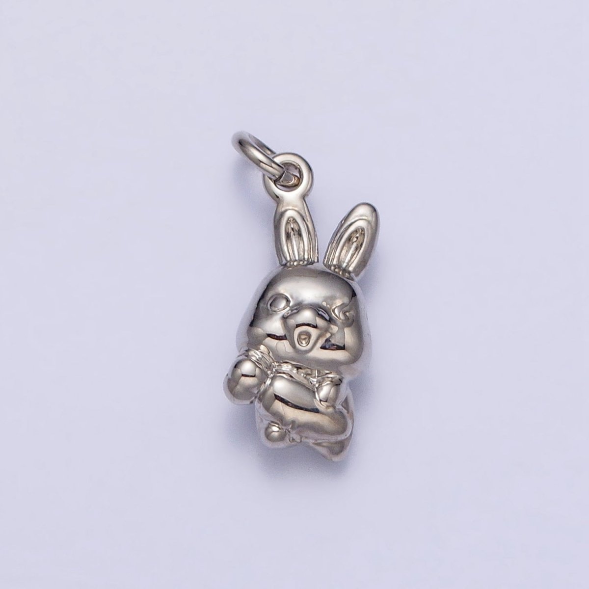 Mini Little Rabbit Bunny Carrot Add-On Charm in Gold & Silver | AC286 AC287