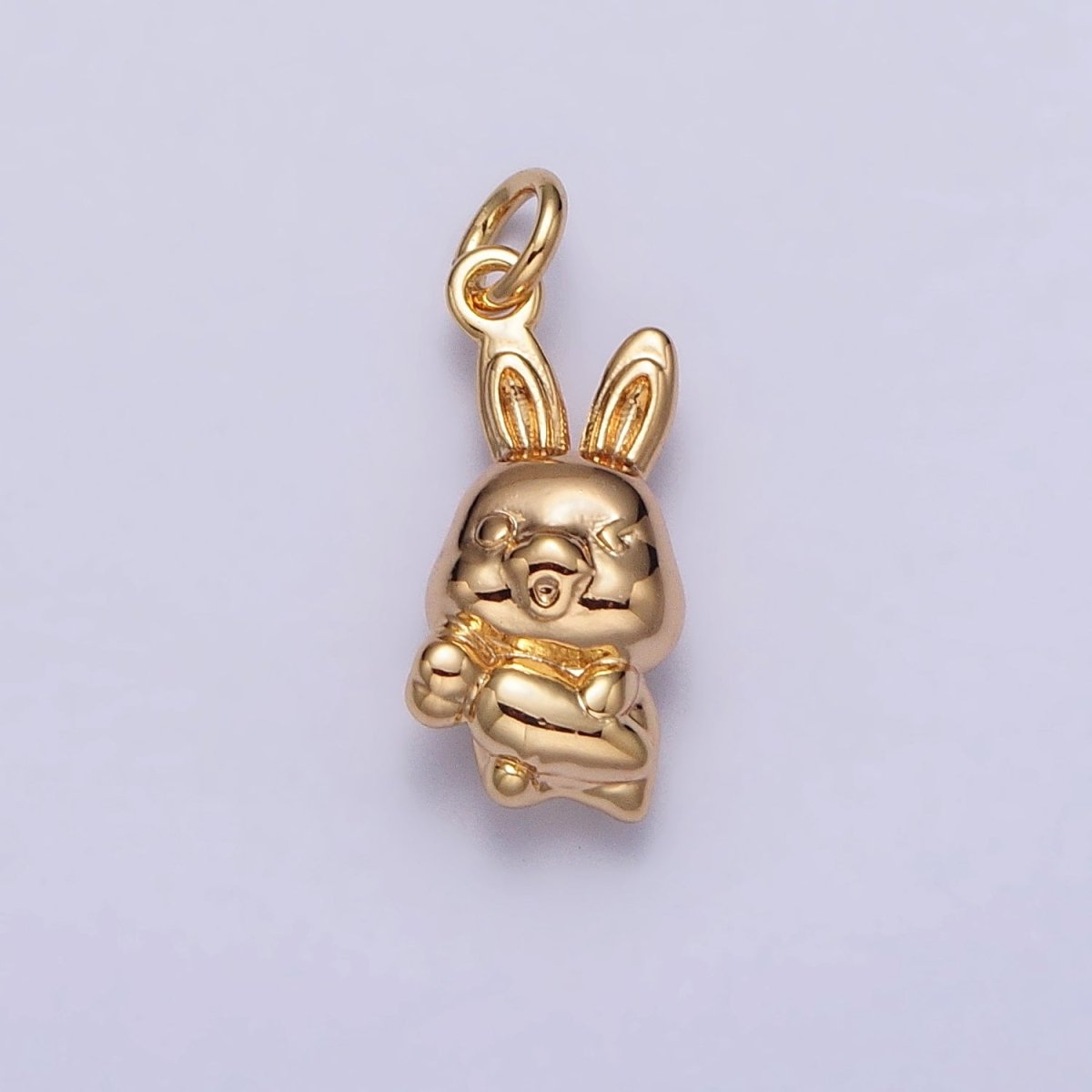 Mini Little Rabbit Bunny Carrot Add-On Charm in Gold & Silver | AC286 AC287