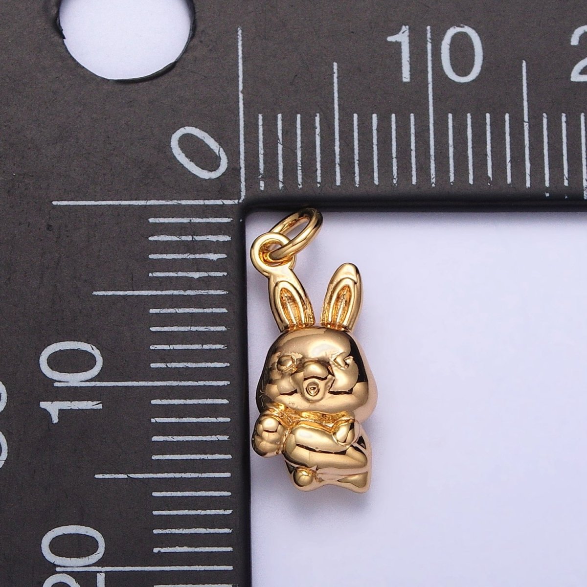 Mini Little Rabbit Bunny Carrot Add-On Charm in Gold & Silver | AC286 AC287