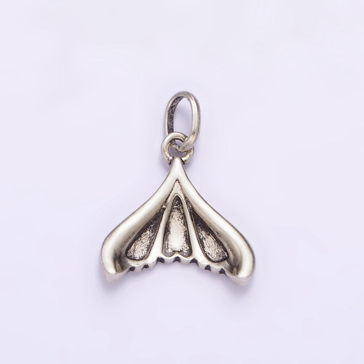 Mini Mermaid Tail Charm Coin Whale Pendant in 925 Sterling Silver Pendant SL-316 - DLUXCA