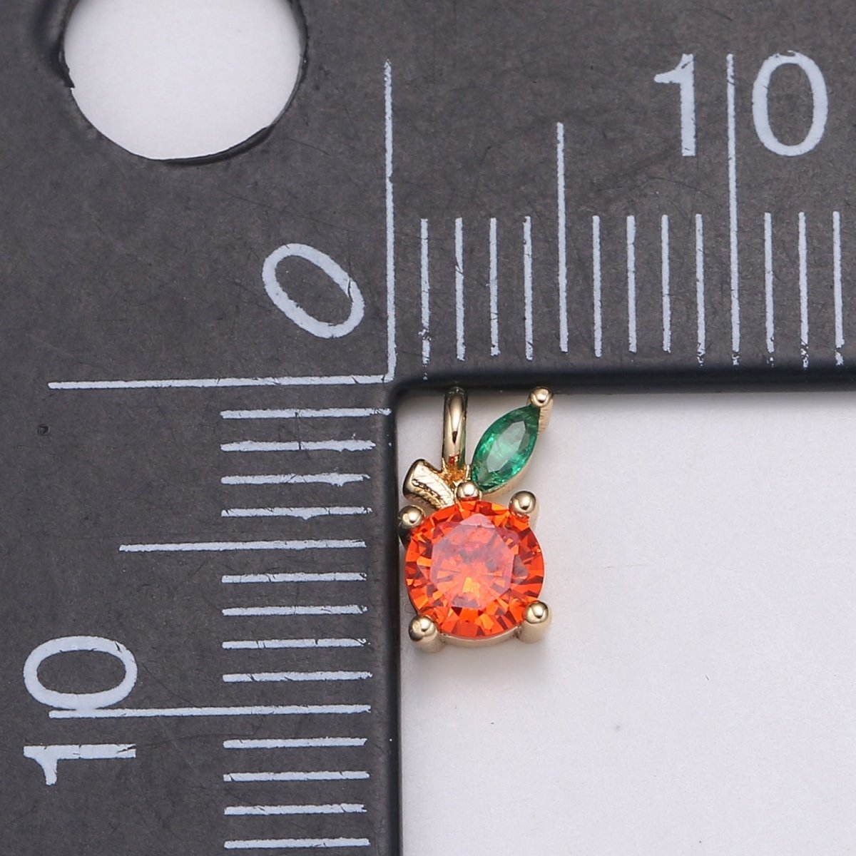 Mini Orange charm 18K Gold filled Fruit charm for Necklace bracelet Earring Component jewelry Making Supply E-181