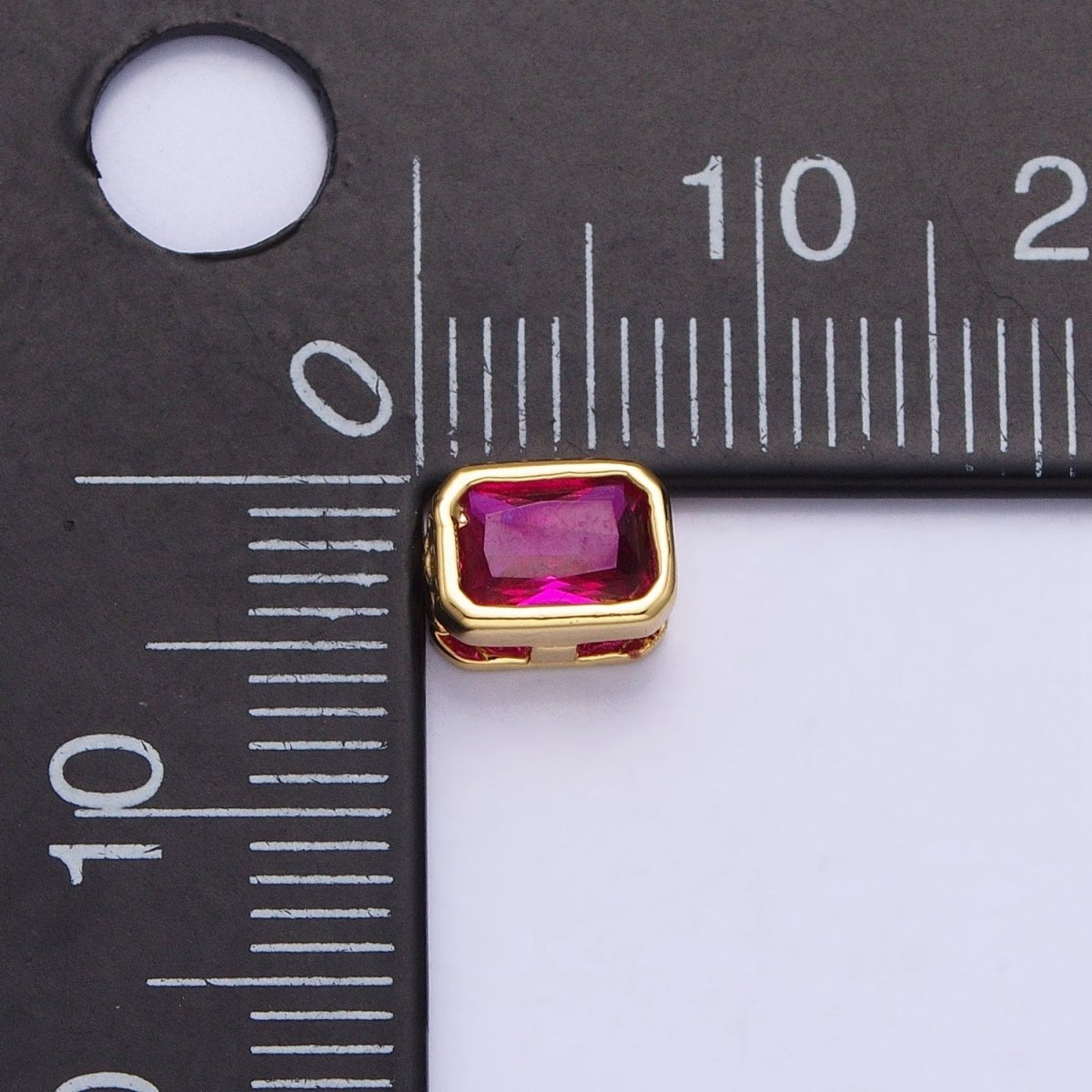 Mini Rectangle Bead Spacer CZ Micro Pave Geometric Spacer Bead Connector Charm B-435 B-438 B-439 B-445  B-455 B-674