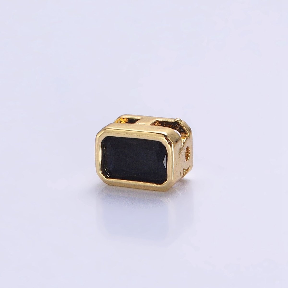 Mini Rectangle Bead Spacer CZ Micro Pave Geometric Spacer Bead Connector Charm B-435 B-438 B-439 B-445  B-455 B-674