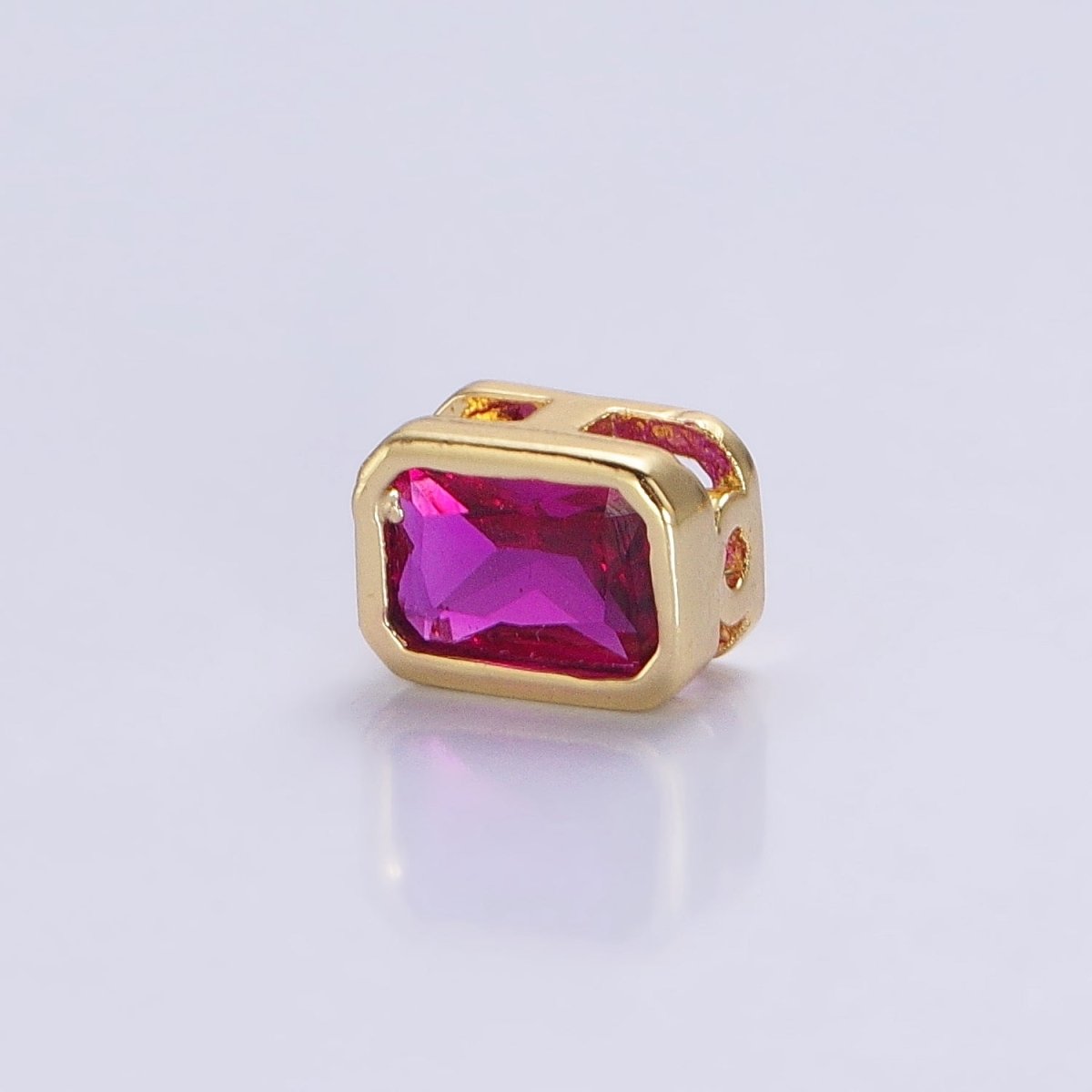 Mini Rectangle Bead Spacer CZ Micro Pave Geometric Spacer Bead Connector Charm B-435 B-438 B-439 B-445  B-455 B-674