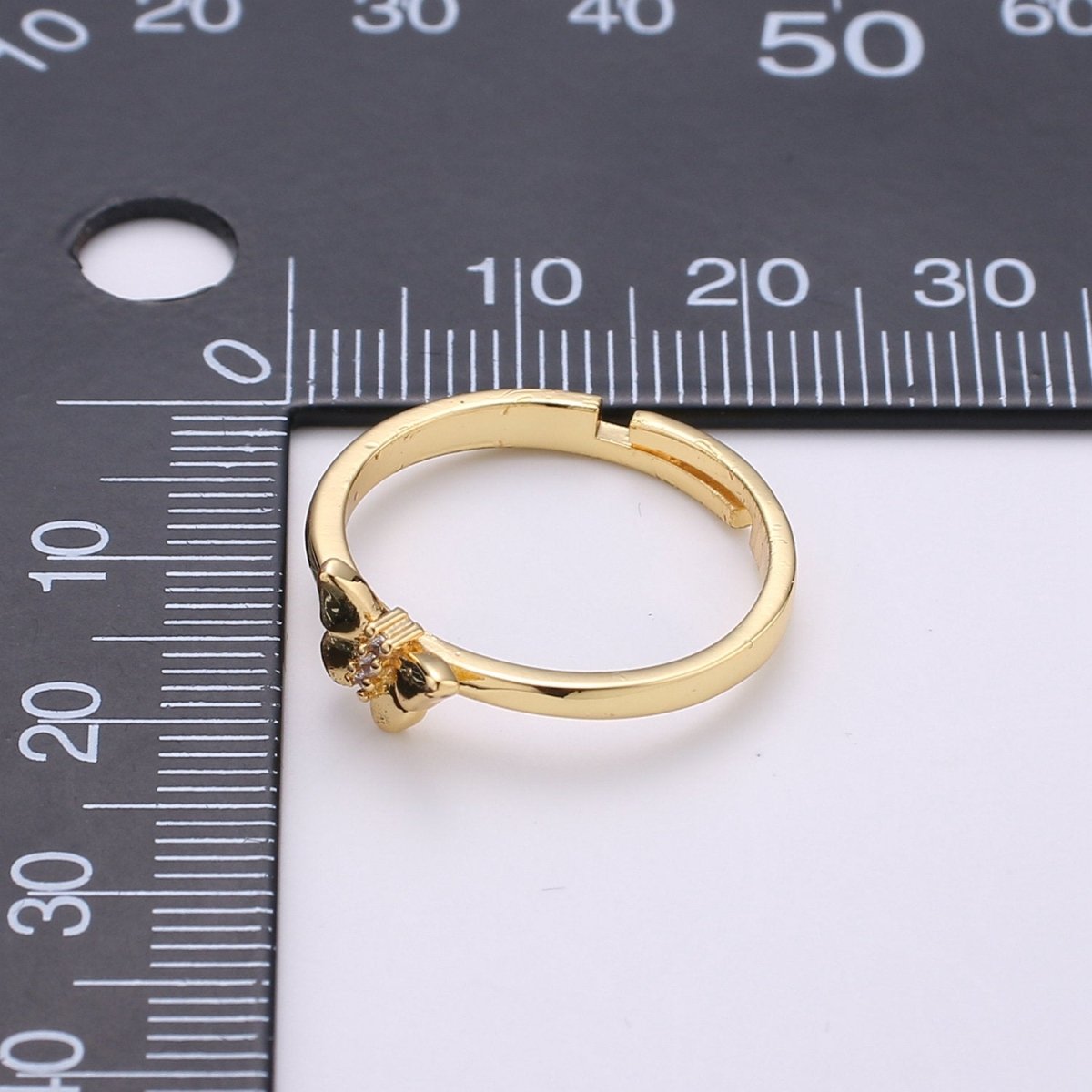 Mini Ring, Adjustable Butterfly Ring,  Gold Butterfly Ring, Butterfly Jewelry, Dainty Butterfly Ring, Minimalist open ring R-035
