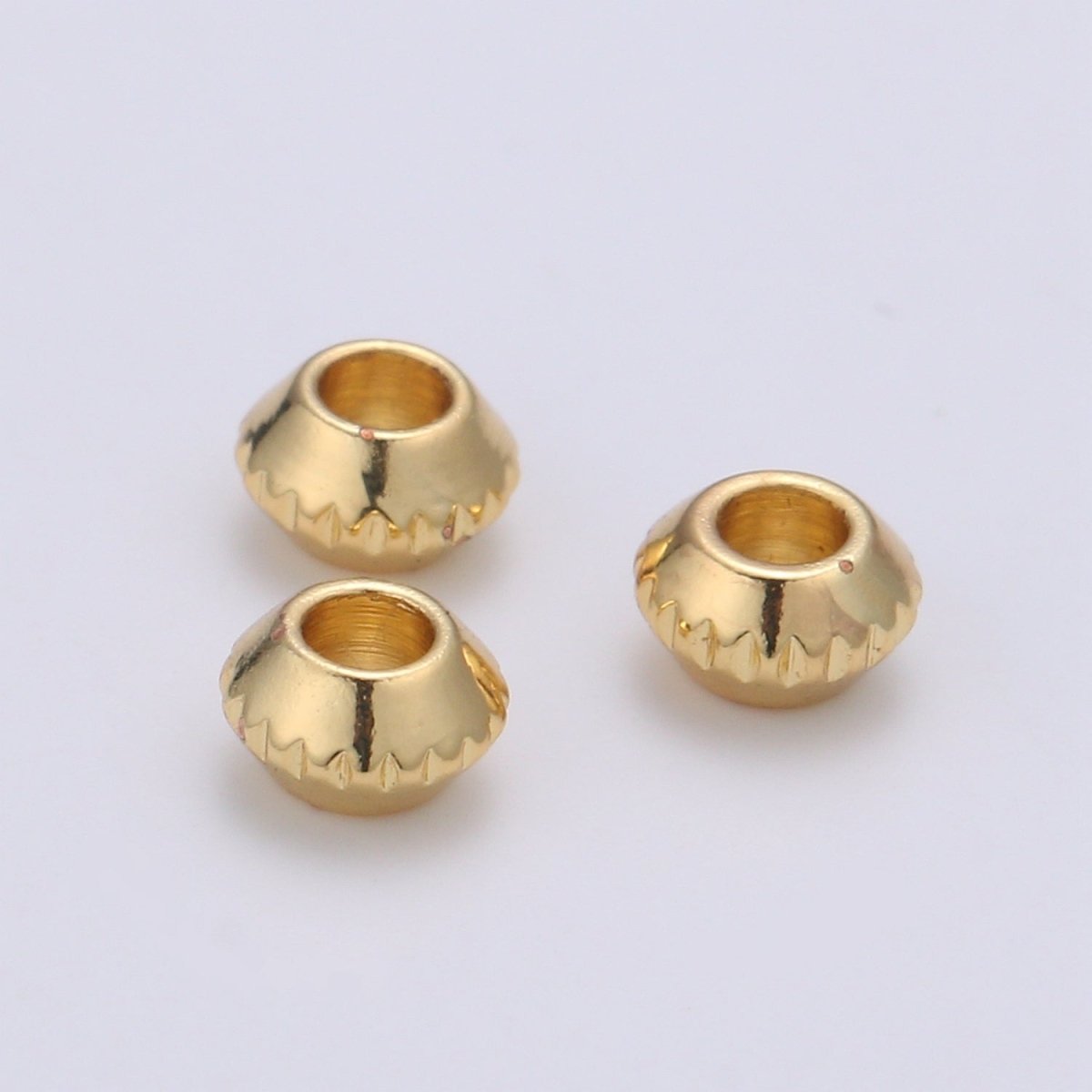 Mini Simple Golden Beads, Small Mini Plain Gold Filled Jewelry/Accessories Making Beads B398 - DLUXCA