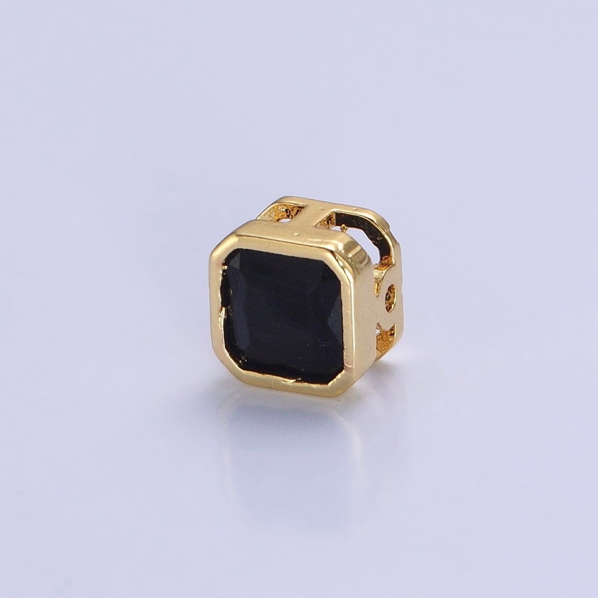 Mini Square Bead Spacer CZ Micro Pave Geometric Spacer Bead Connector Charm B-351 B-368 B-371 B-424 B-426 B-430 B-433