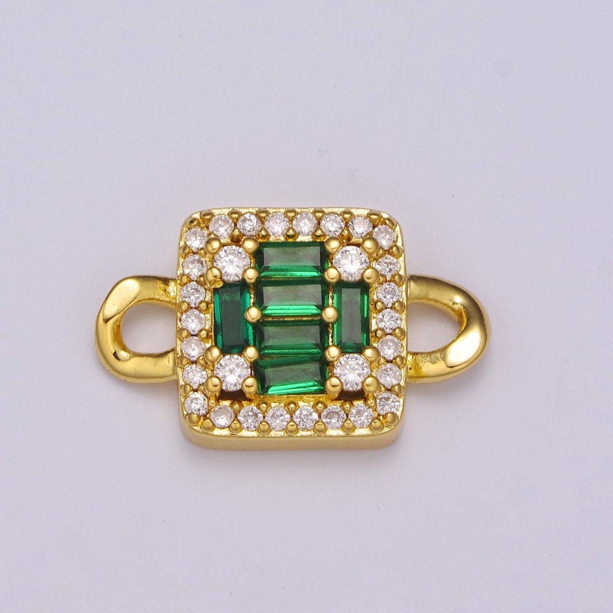 Mini Square Charm Connector 14k Gold Filled Link Connector Micro Pave CZ Connector for Bracelet Necklace Earring Supply Y370, Y372,Y373