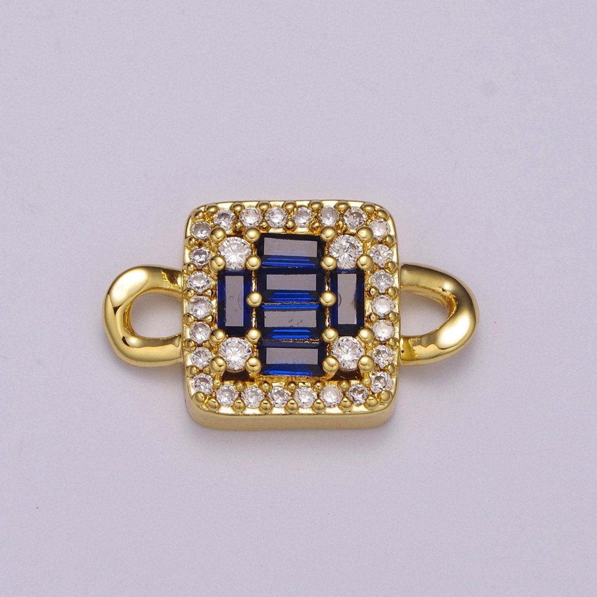 Mini Square Charm Connector 14k Gold Filled Link Connector Micro Pave CZ Connector for Bracelet Necklace Earring Supply Y370, Y372,Y373