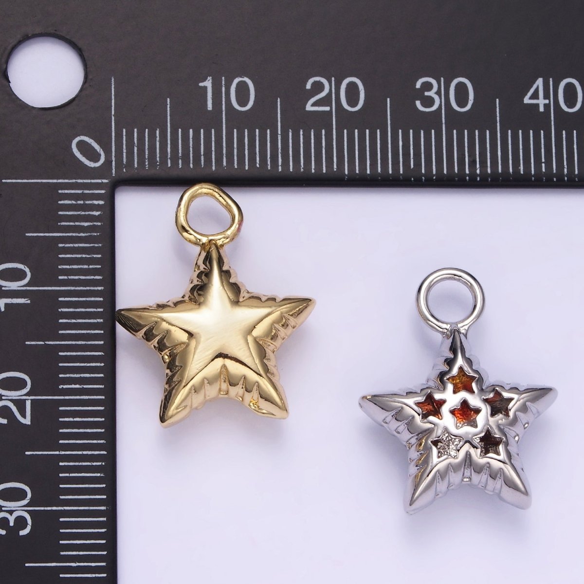 Mini Star Balloon Charm 14K Gold Filled Celestial Bubble Pendant | W-502