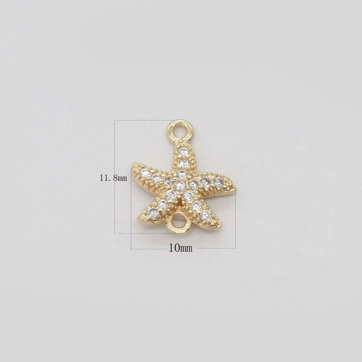Mini Star Fish Charm Connector for Bracelet Earring Necklace Link Connector F-834