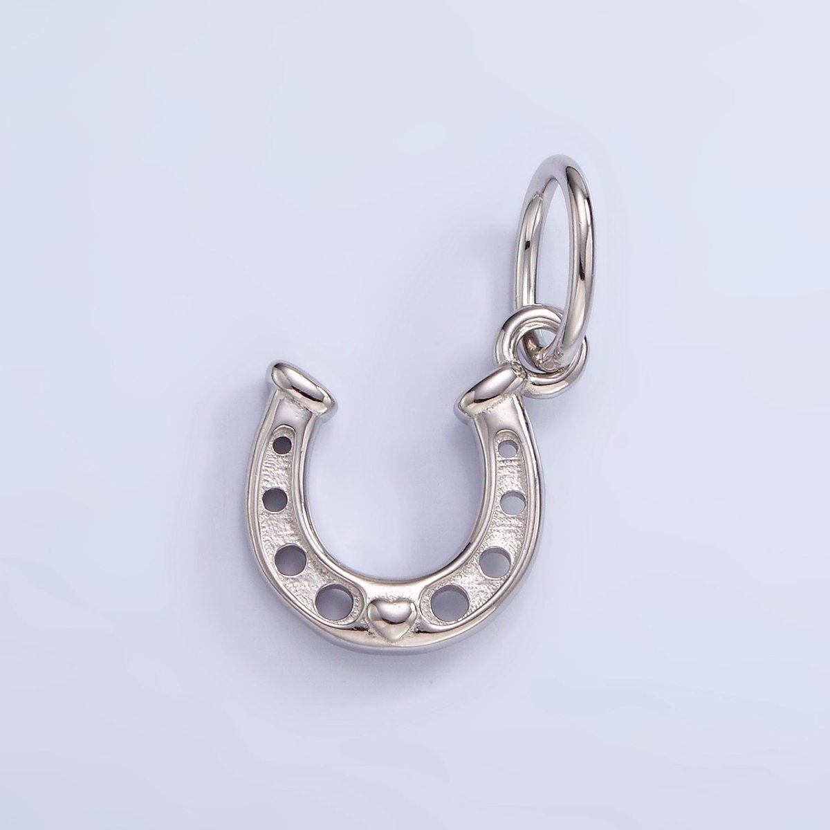 Mini Sterling Silver Horseshoe Charm Lucky Horseshoe Pendant | SL-478 - DLUXCA