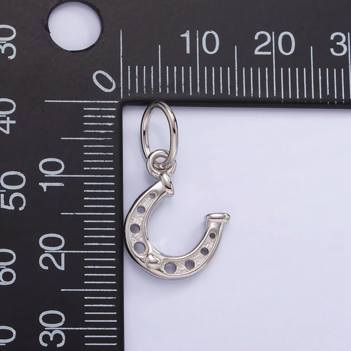 Mini Sterling Silver Horseshoe Charm Lucky Horseshoe Pendant | SL-478 - DLUXCA