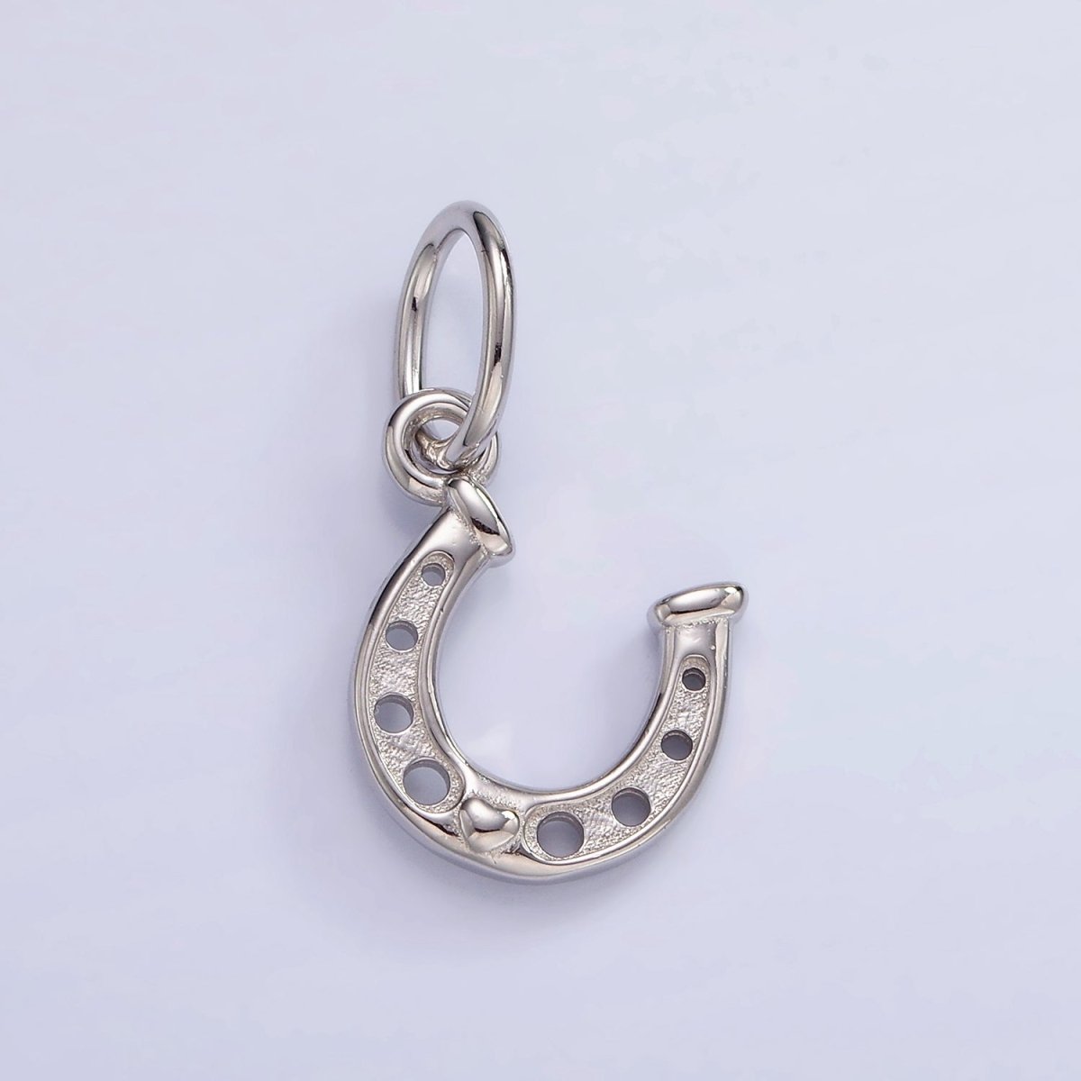 Mini Sterling Silver Horseshoe Charm Lucky Horseshoe Pendant | SL-478 - DLUXCA