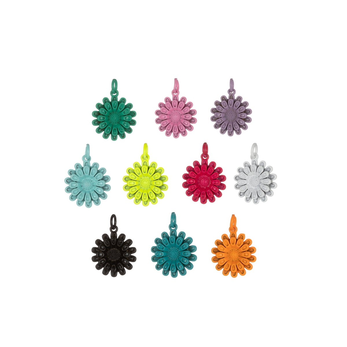 Mini Sun Flower Charm Necklace Bracelet Earring Enamel Floral Charm Summer Y2K Teenager Jewelry E-920 - E-929
