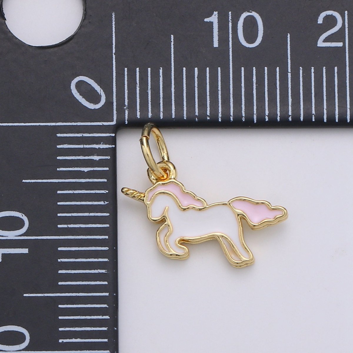 Mini Unicorn Charms, Gold Pink Cartoon Unicorn Charm Pendant, Horse Charm Kids jewelry for Necklace Bracelet Earring Supply D-764