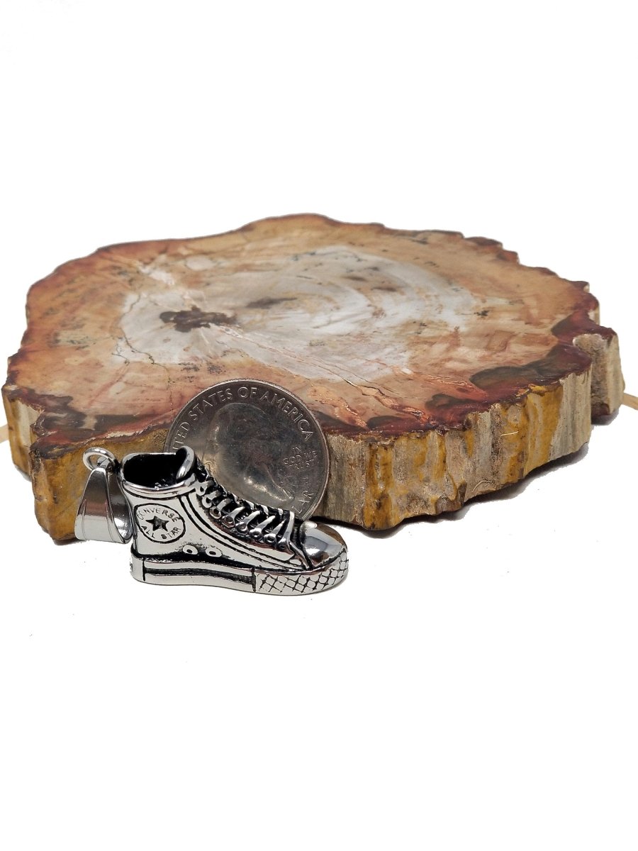 Miniature Converse Pendant Gold / Silver, All star shoes, Small Miniature Converse Chuck Taylor Pendant Charm for Jewelry Making J-614