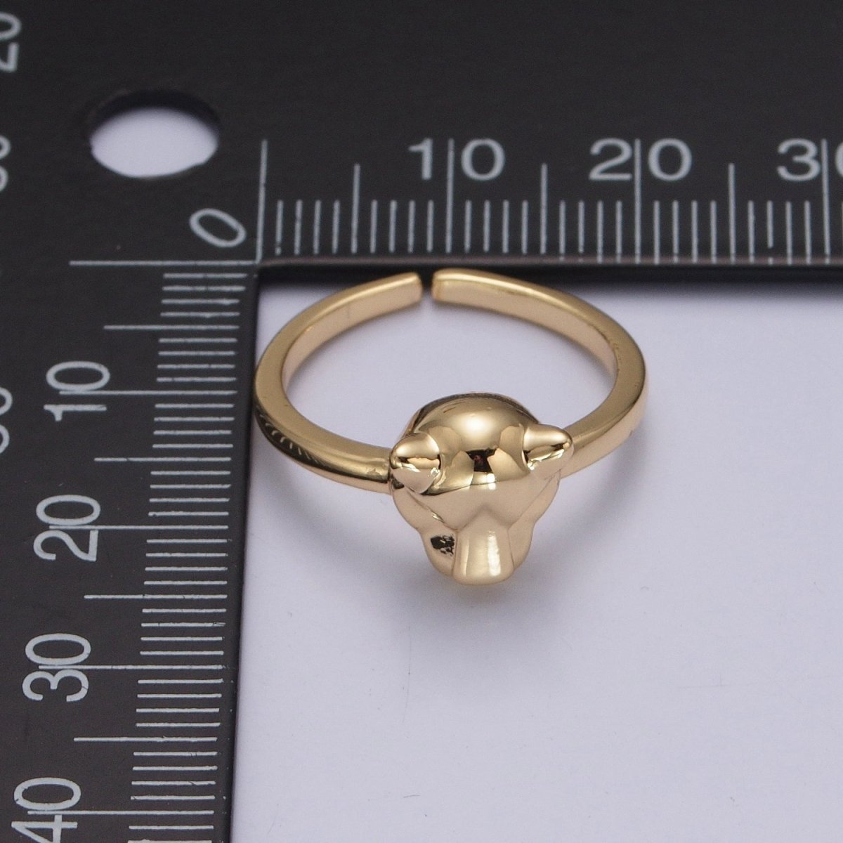 Minimalist 24K Gold Filled Jungle Panther Ring in Gold & Silver O-796 O-797