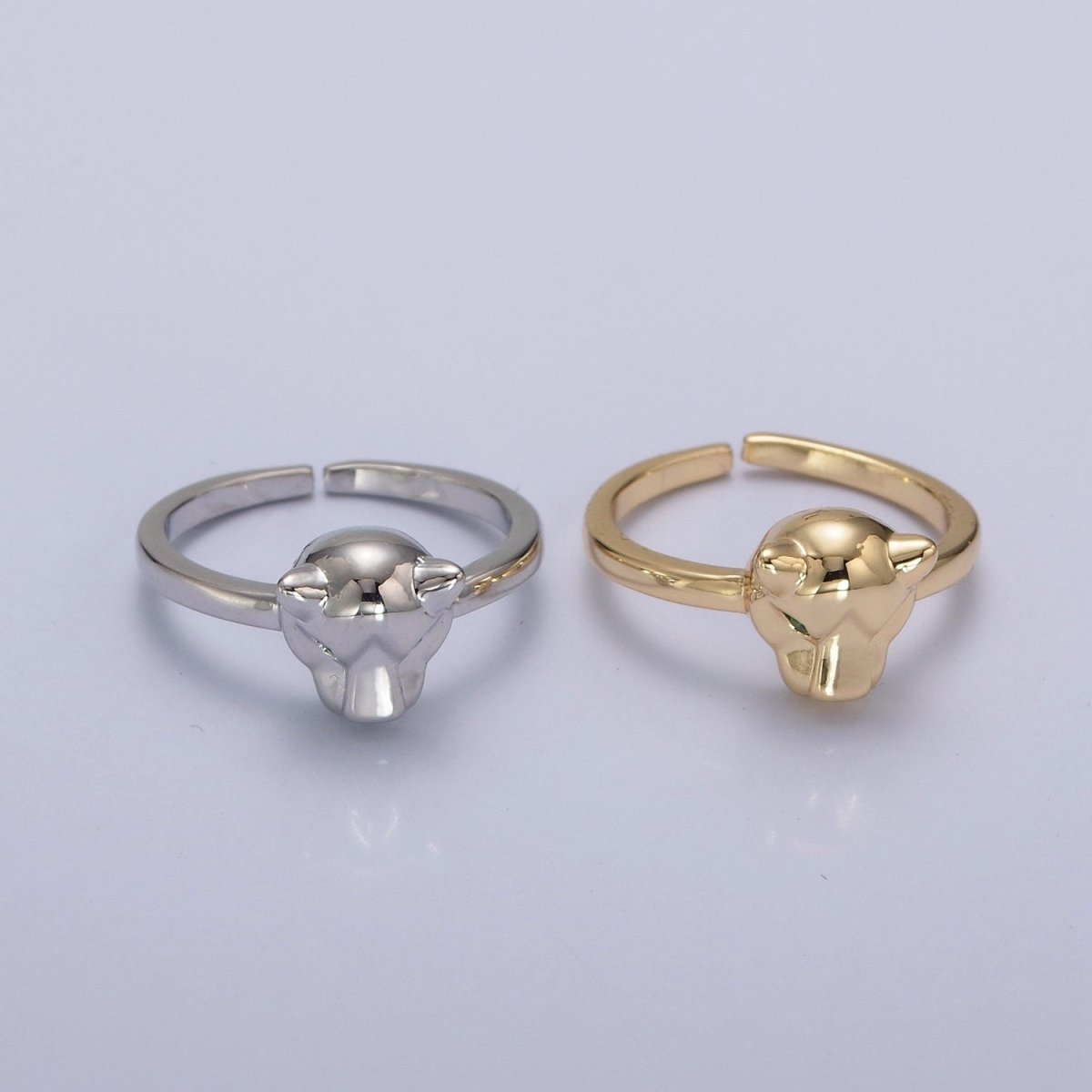 Minimalist 24K Gold Filled Jungle Panther Ring in Gold & Silver O-796 O-797