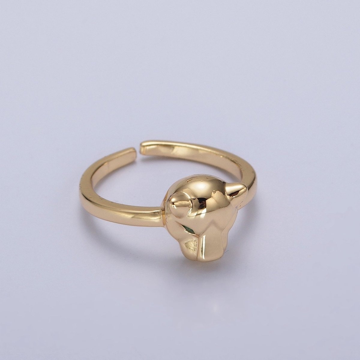 Minimalist 24K Gold Filled Jungle Panther Ring in Gold & Silver O-796 O-797
