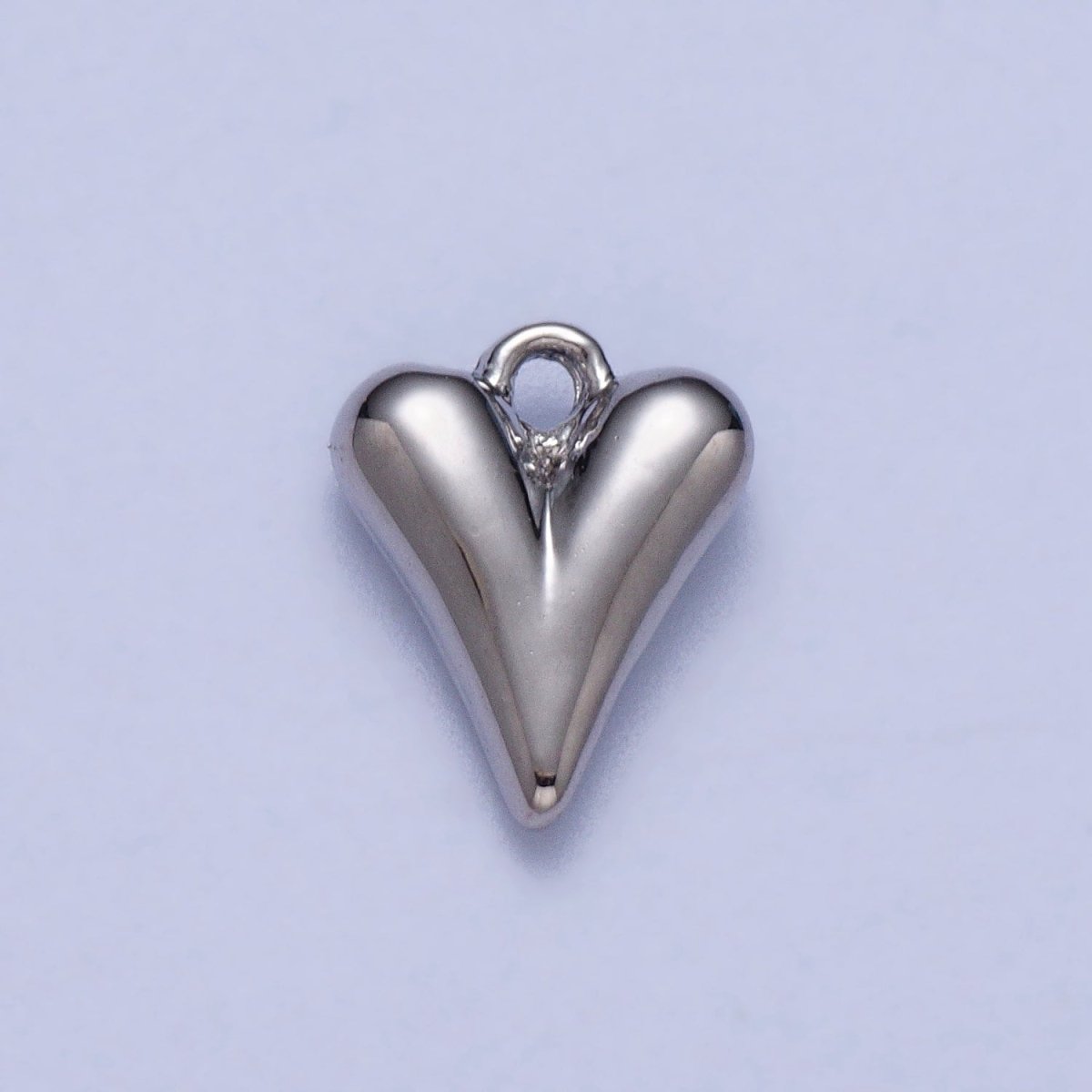 Minimalist 9.7mm Puffed Heart Love Add-On Charm In Gold & Silver | AC034